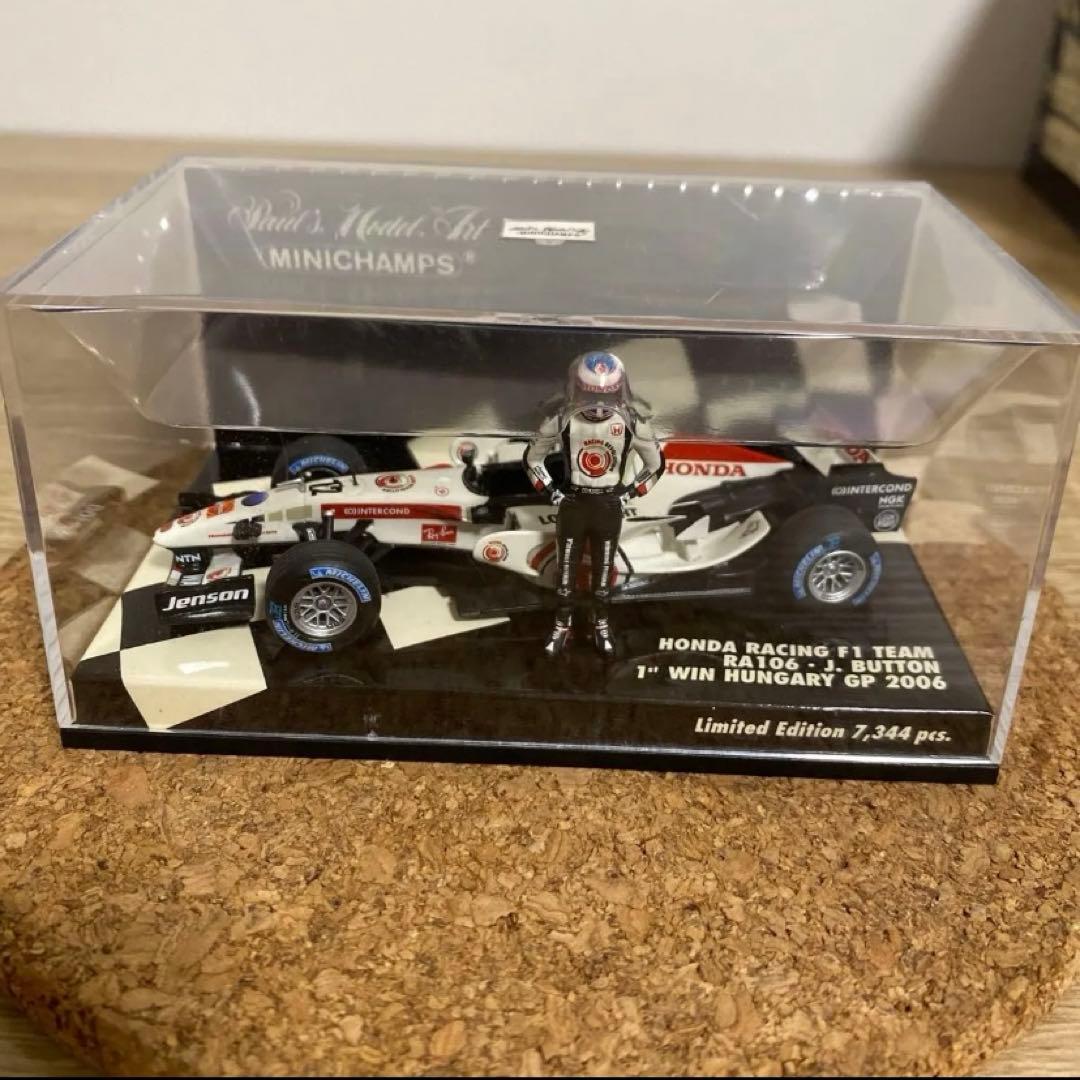 ミニチャンプスHONDARACING RA106.J.BUTTON 1 WIN