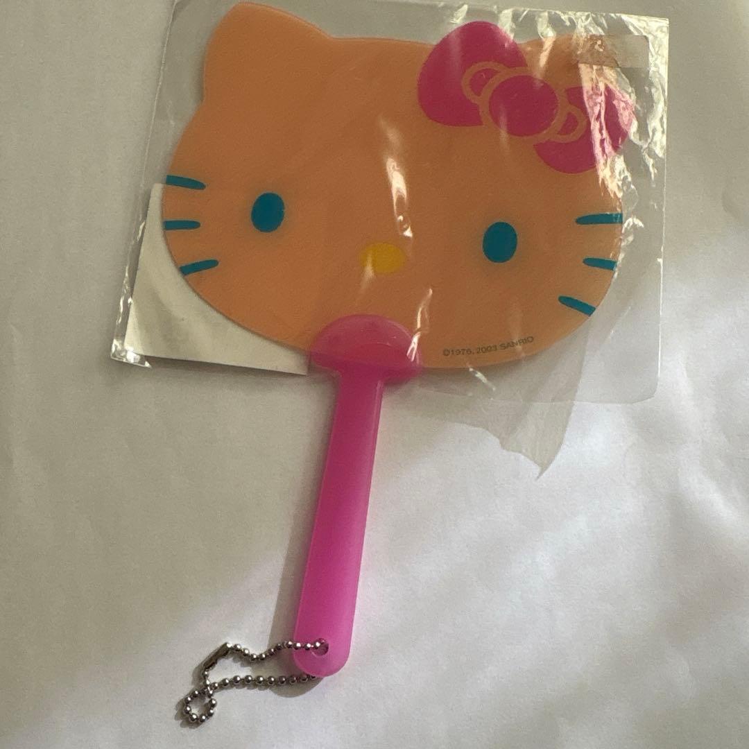 激レア ハローキティ うちわ 日焼けキティ キティ 日焼け キーホルダー