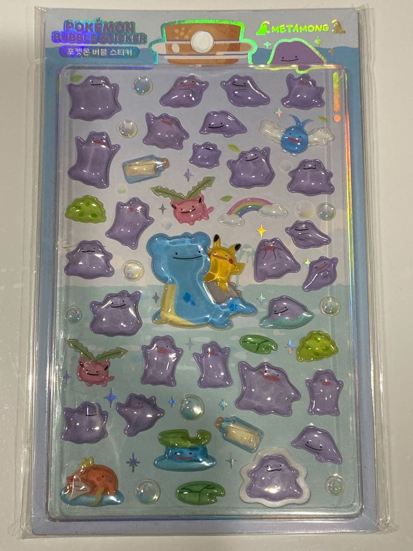 【即日発送】韓国限定 ポケモン メタモン ボンボンドロップシール