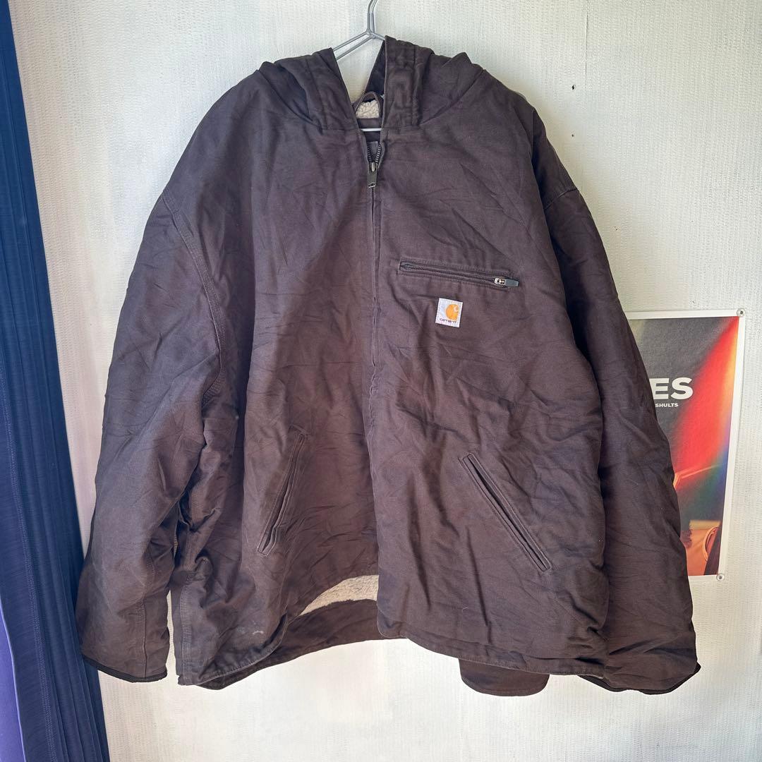 レブルCarhartt アクティブジャケットフード付き 4XL ブラウン