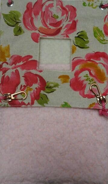 モモンガハウス(大きい花柄) ボアピンク   2100円