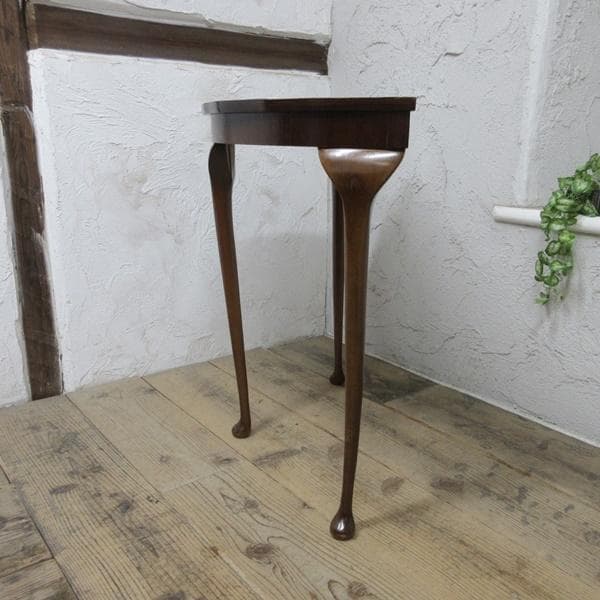 イギリス アンティーク 家具 コンソールテーブル ハーフムーン 英国 6226c