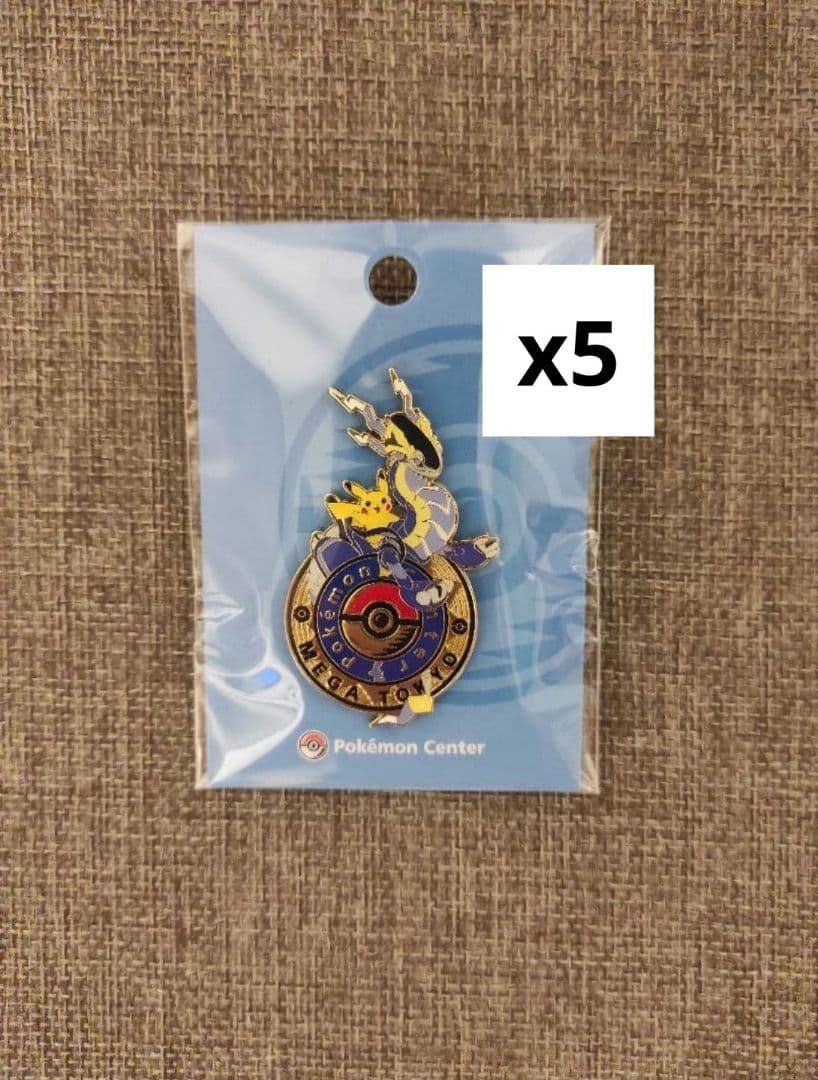 ポケモンセンター ロゴピンズ メガトウキョー 5個
