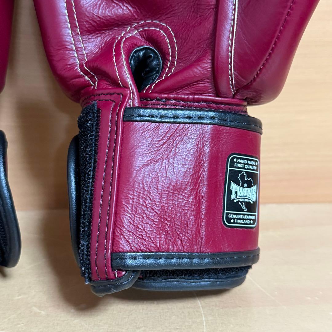 【美品】TWINS ツインズ ボクシング グローブ 8oz 本革 ワインレッド