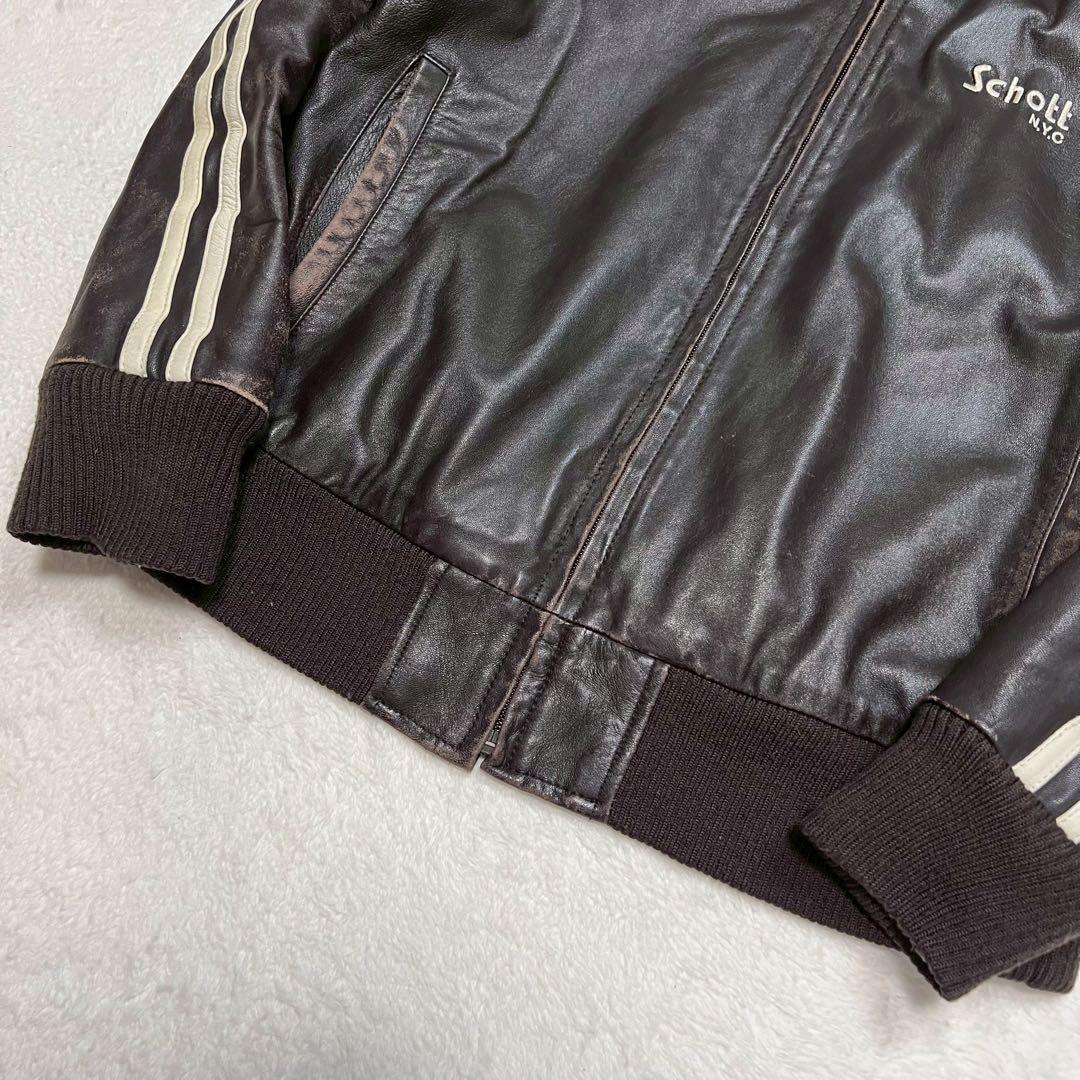 Schott ショット ラムレザー トラックジャケット トラッカー 羊革