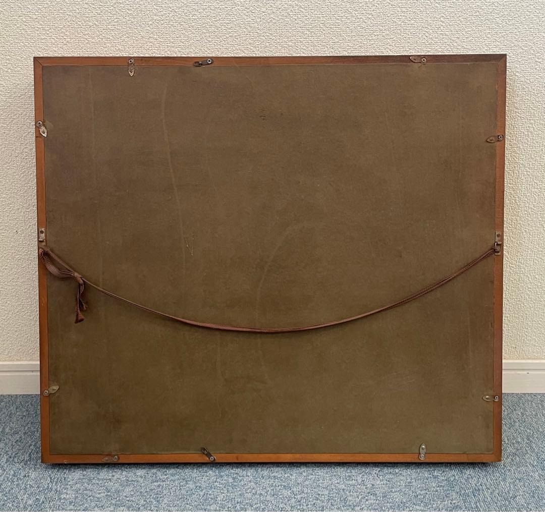 SNT11 猿渡一根 【白いアルプスと農家】 油絵 額装 風景画 絵画