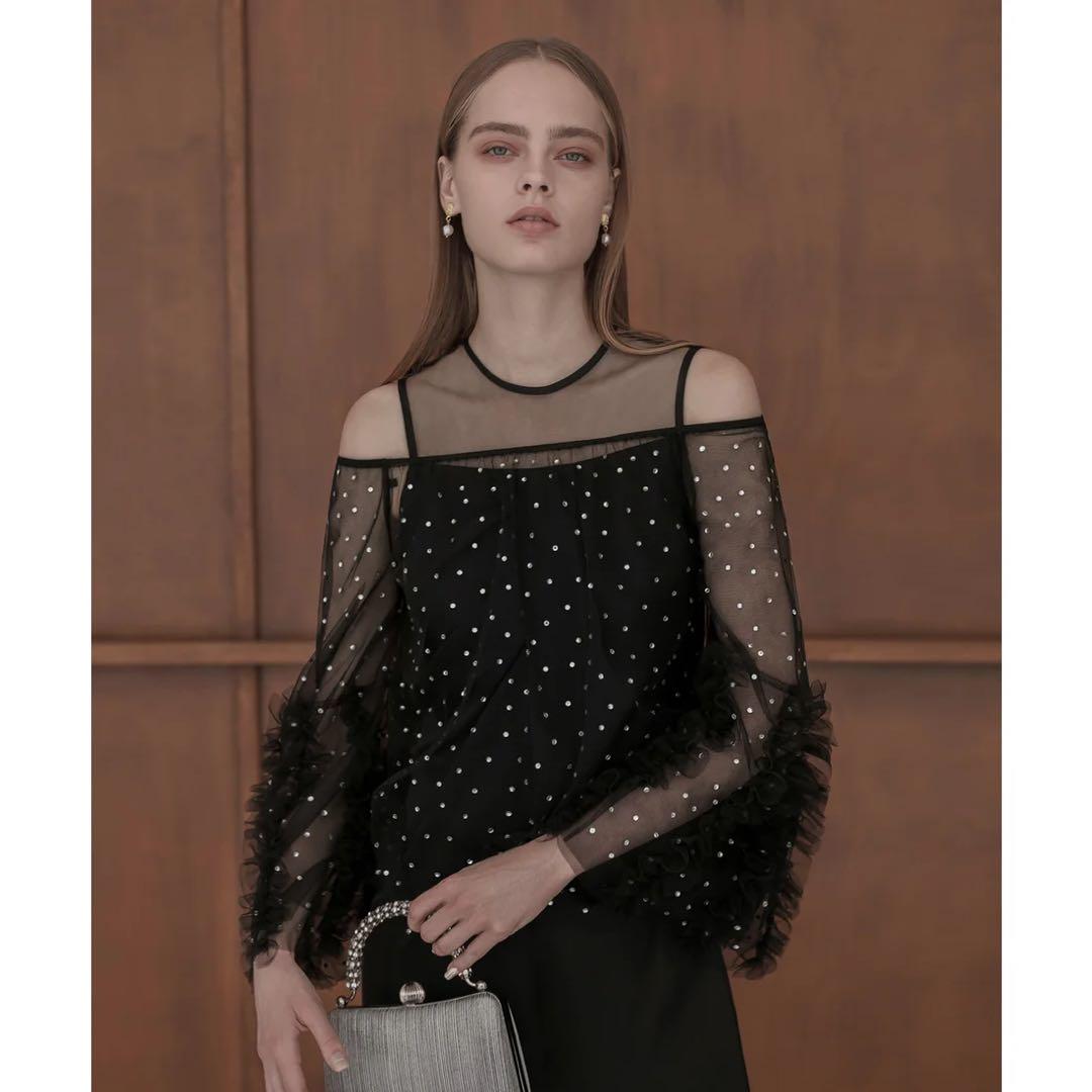 Leja ドットストーンオフショルIラインワンピース