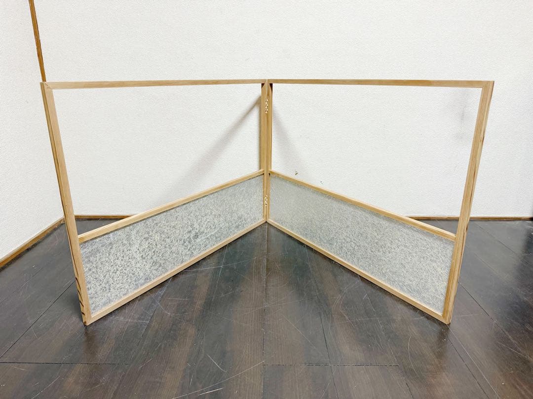 茶道具 杉縁 杉格子網代 風炉先屏風 裏銀砂子 両面使い 上透かし