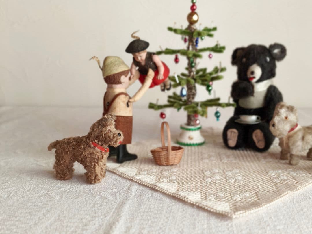 * vintage dog ❀ クルクル巻き毛がキュートな ワンちゃん