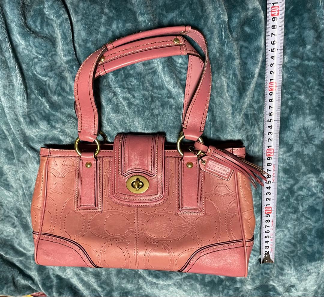 期間限定価格　COACH ピンク レザー ハンドバッグ
