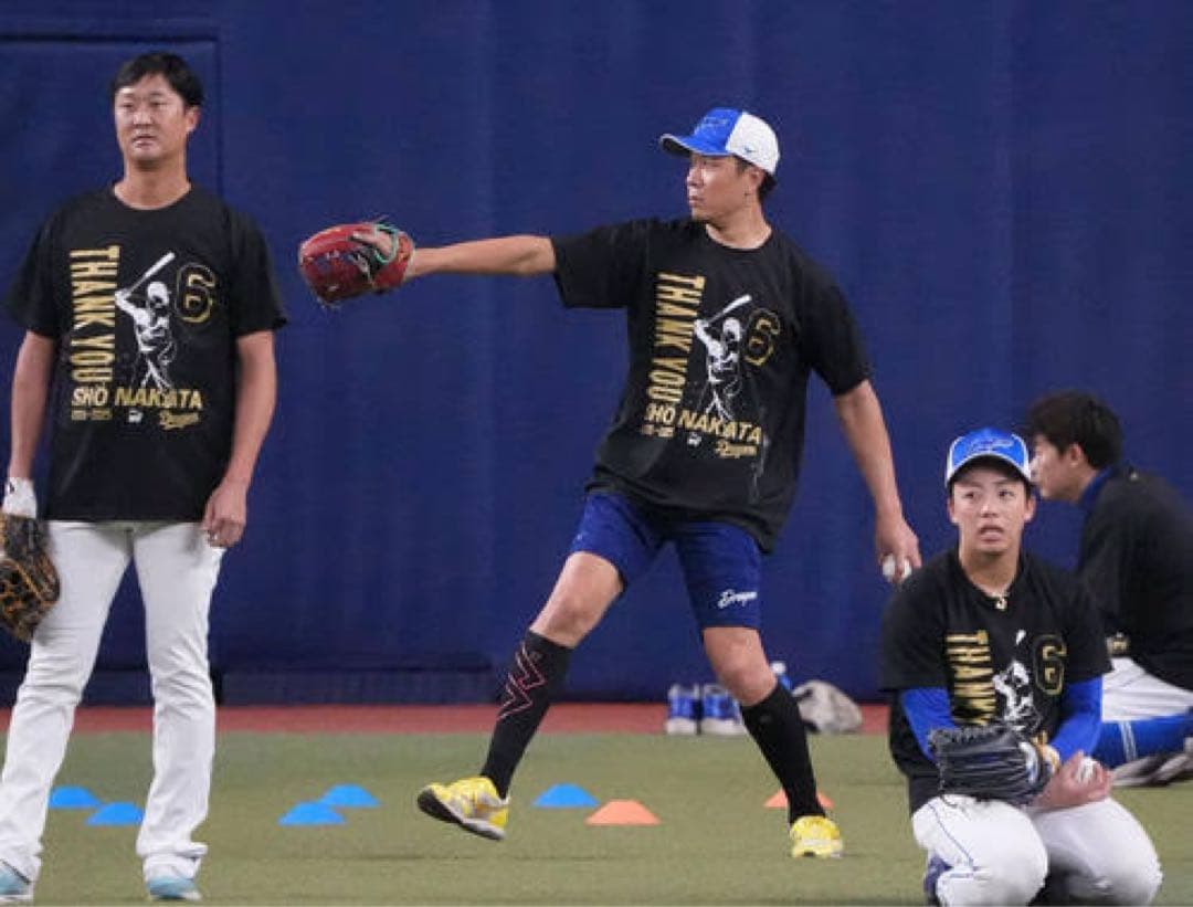 「THANK YOU」「SHO NAKATA」中田翔 引退Tシャツ 未使用