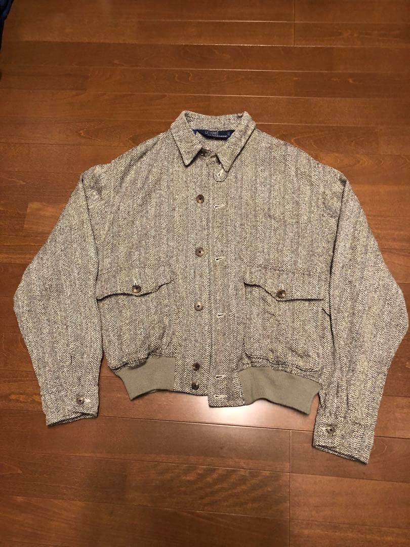 希少　90s ポロ　ラルフローレン　ヘリンボーン　　 a-2 ジャケット　シルク