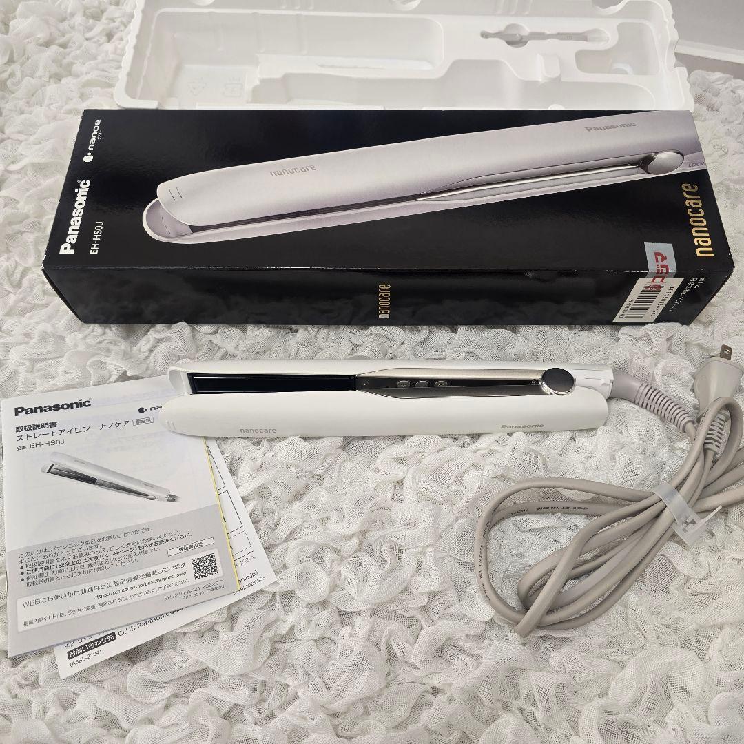 Panasonic ストレートアイロン ナノケア EH-HS0J　ホワイト
