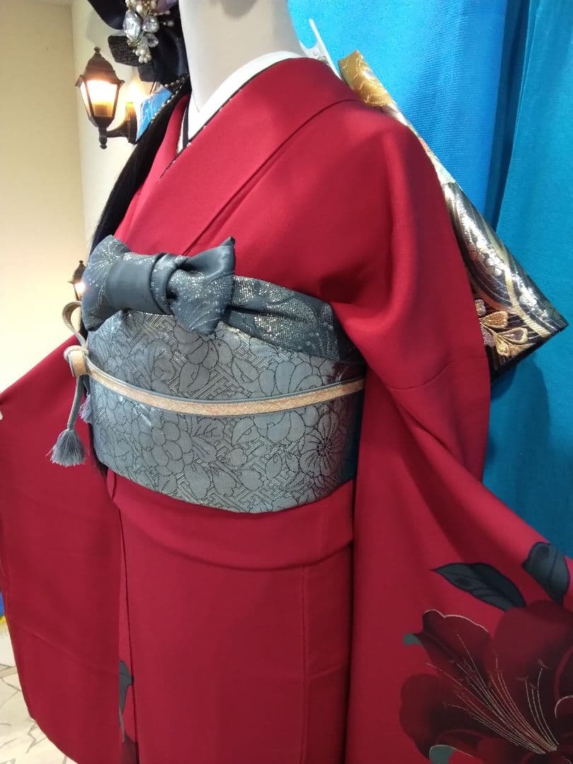 振袖フルセット、正絹振袖、成人式、重ね衿、帯揚げ帯締め、西陣袋帯、襦袢