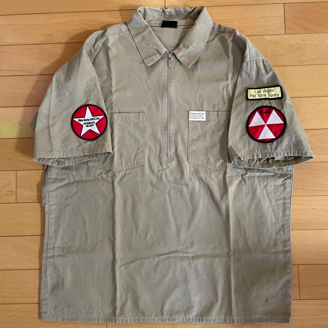 ブランキージェットシティ ハーフジップシャツ skunk