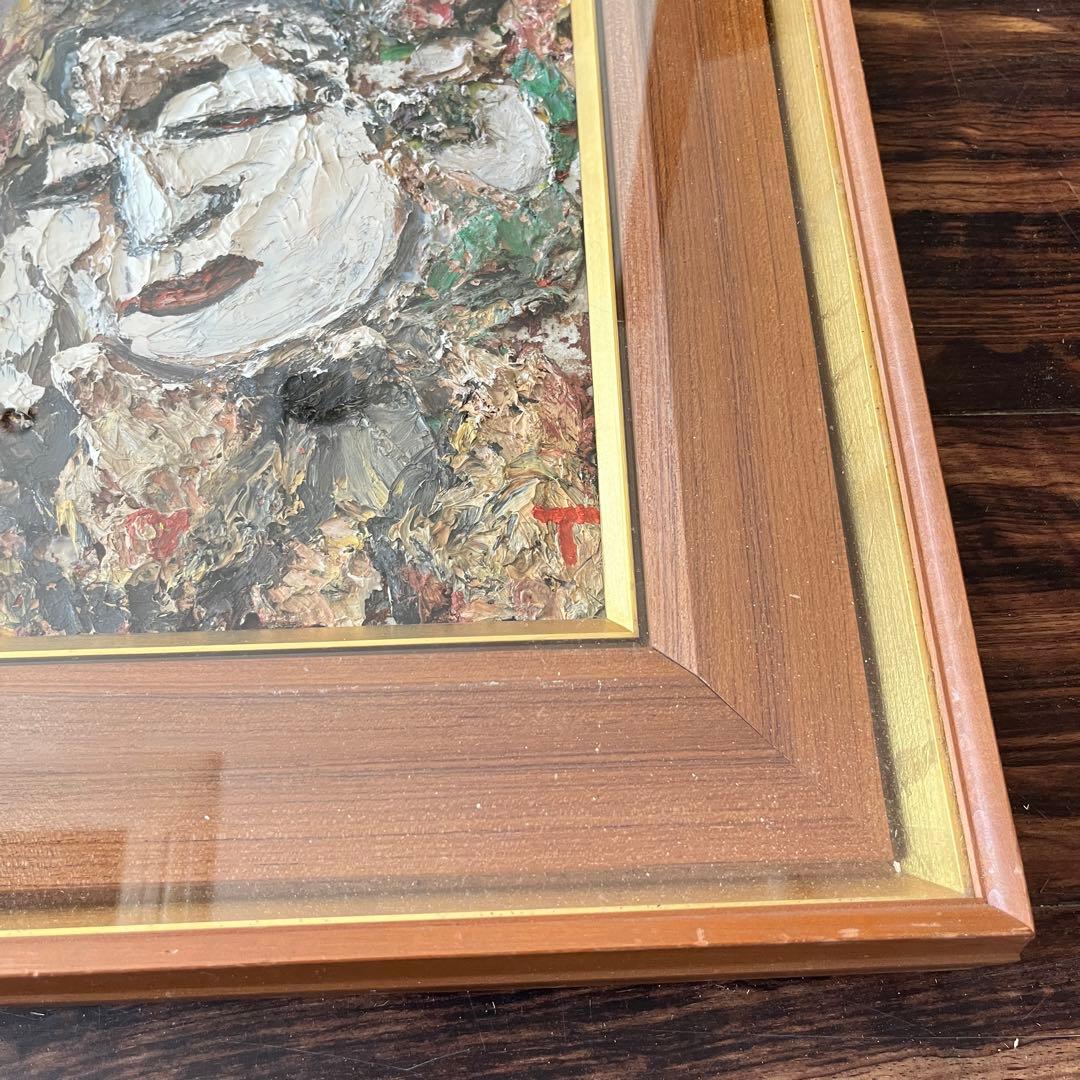 油彩 丸山妙子 仏像 画家・光陽会常任委員・福島県出身 厚塗り  油彩 G