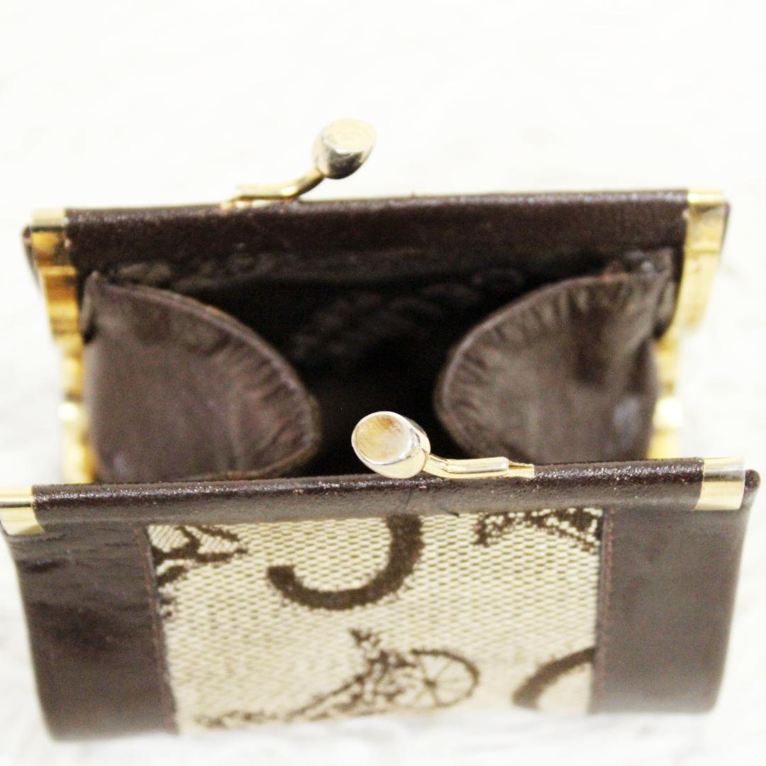 激レア 極美品 セリーヌ ケース がま口 Cサルキー 馬車柄 ブラウン