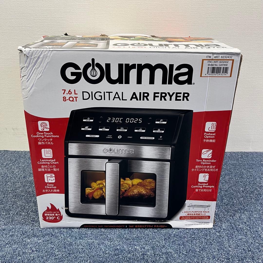 未使用品 GOURMIA 窓付き デジタル エアーフライヤー GAF858