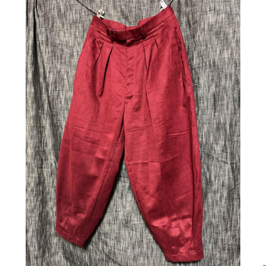 定価42900円 m's braque ハーレムパンツ　バルーンパンツ　レッド