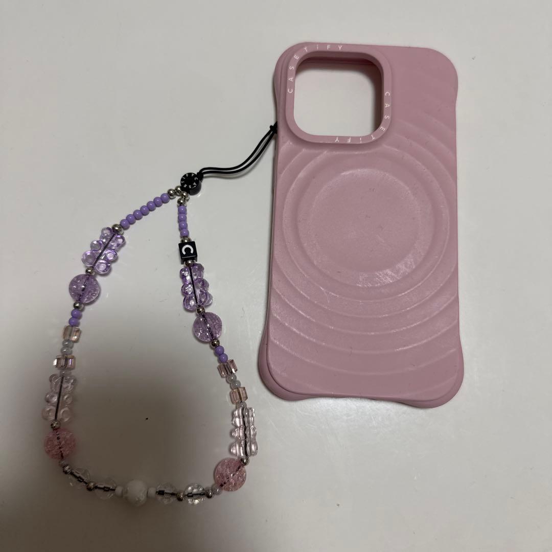 casetify iPhone14pro ケース　ストラップ　セット