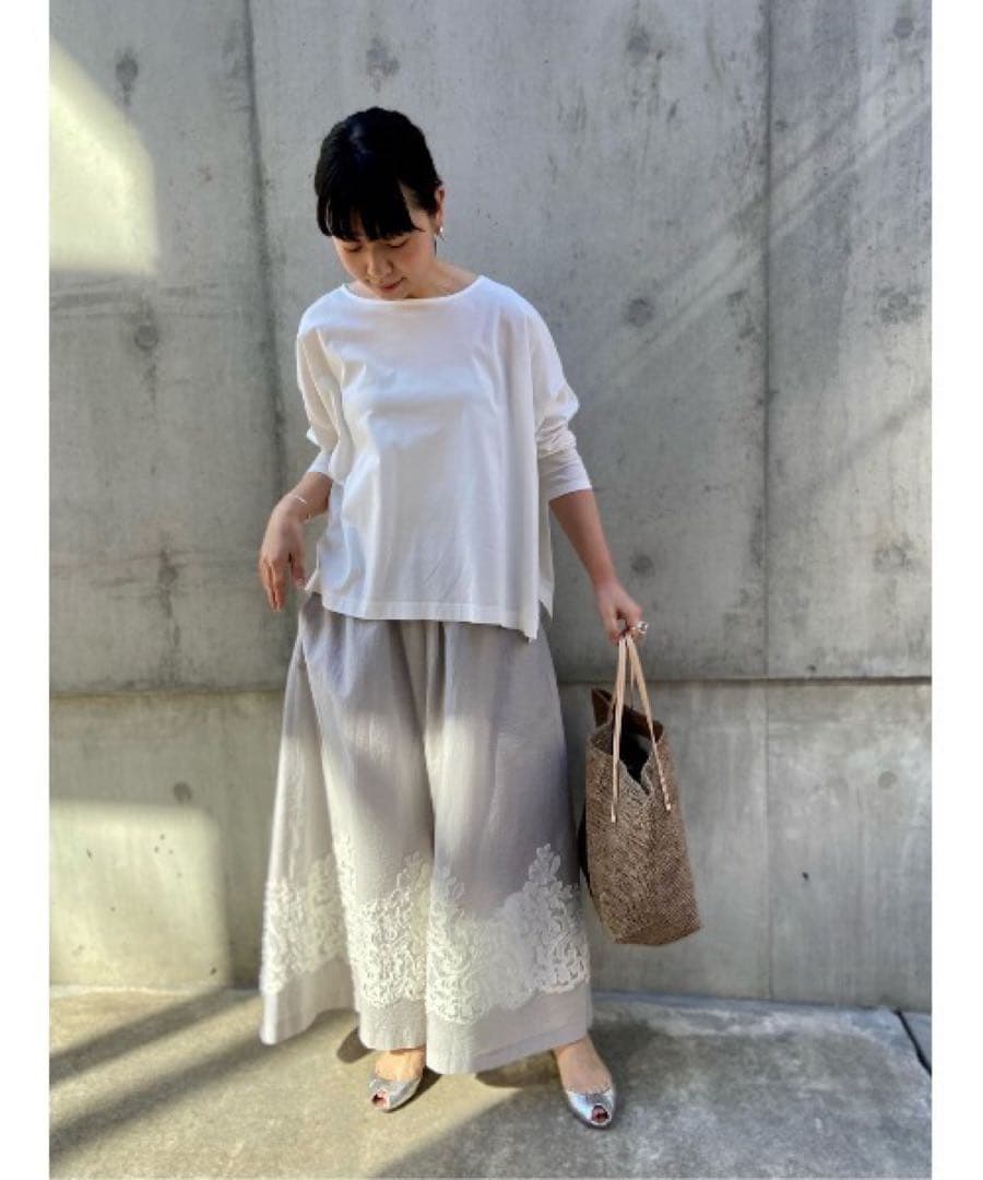 ビアズリー　裾ジャガードサルエルバギー