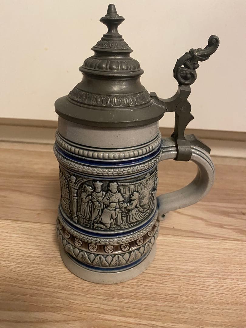 【アンティーク】陶器製ビールジョッキ　ビアクルーク