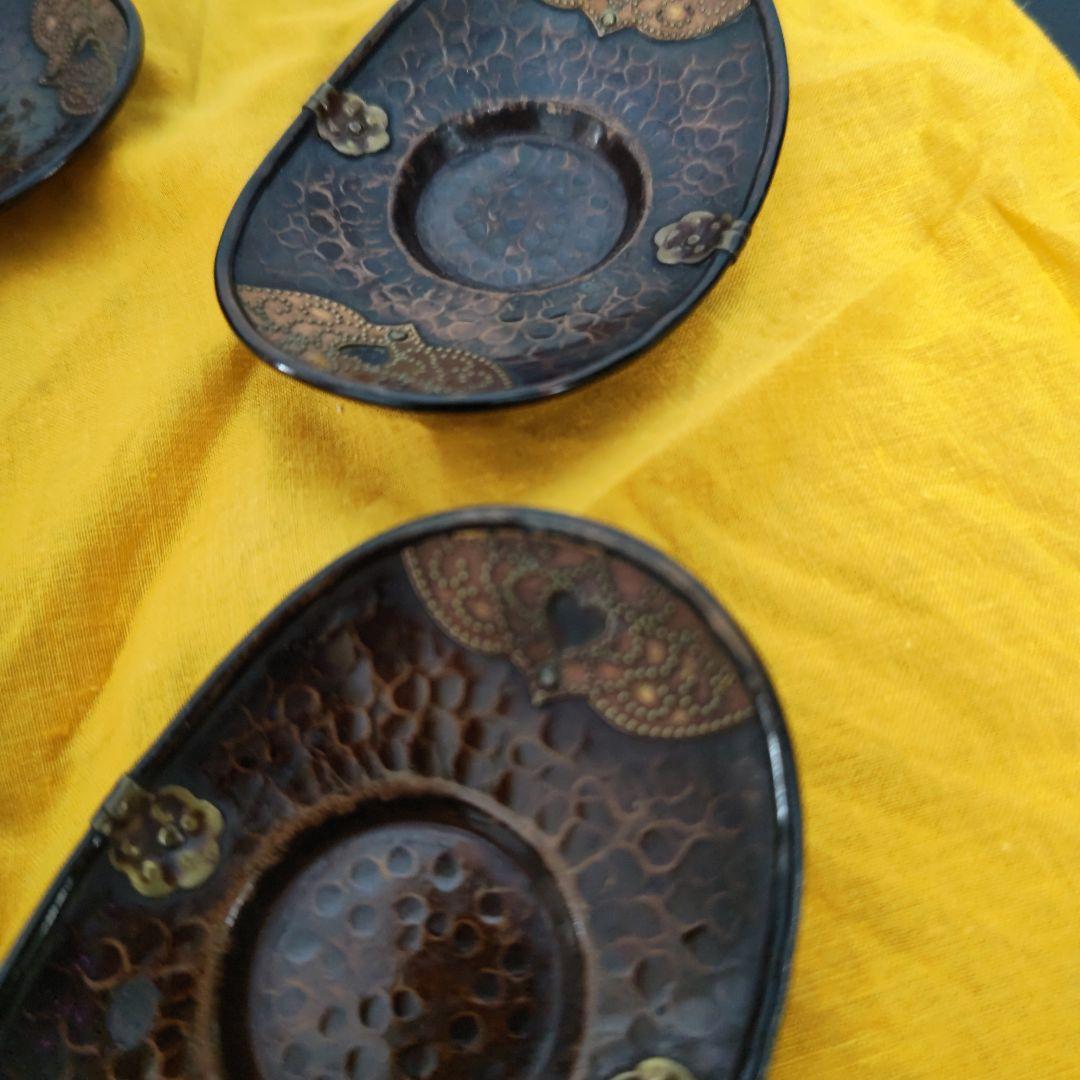 煎茶道具 銅製茶托