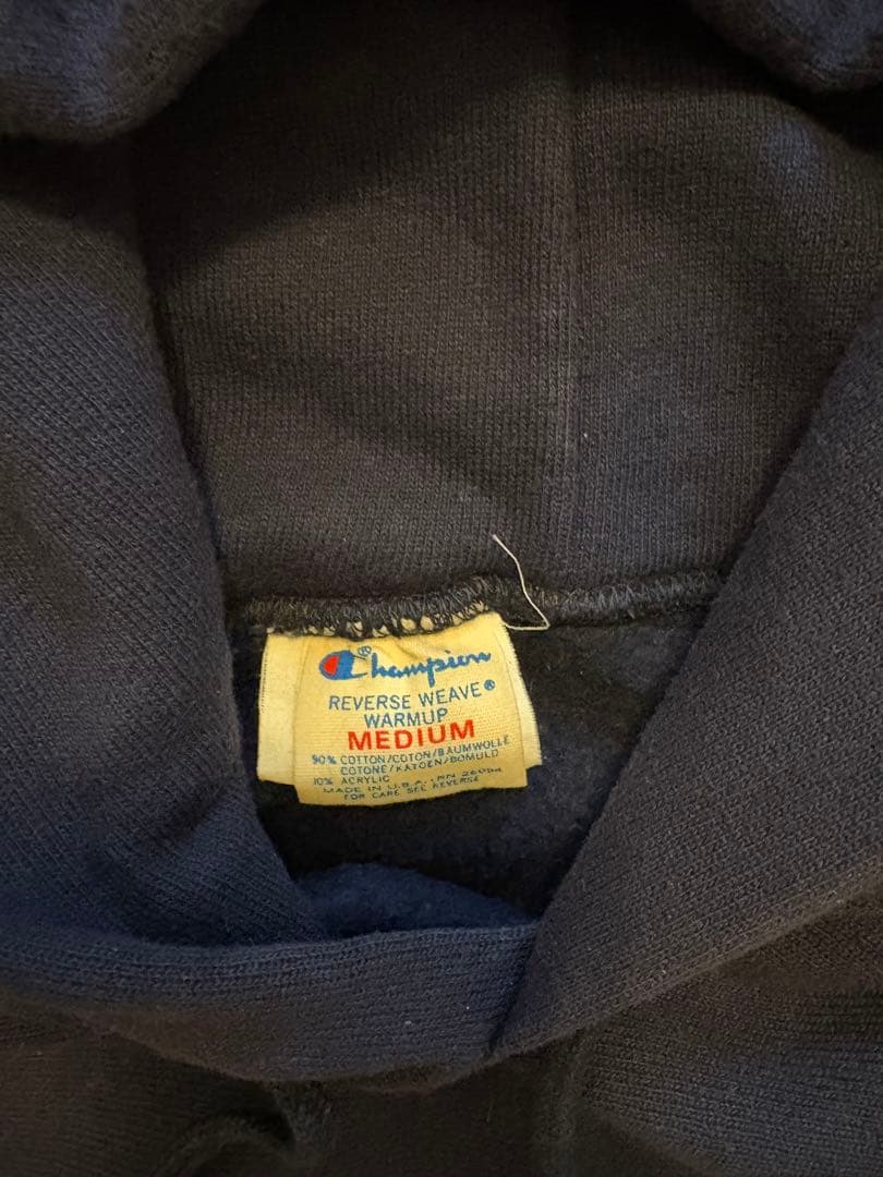 80s Champion Reverse Weave パーカー M ネイビー
