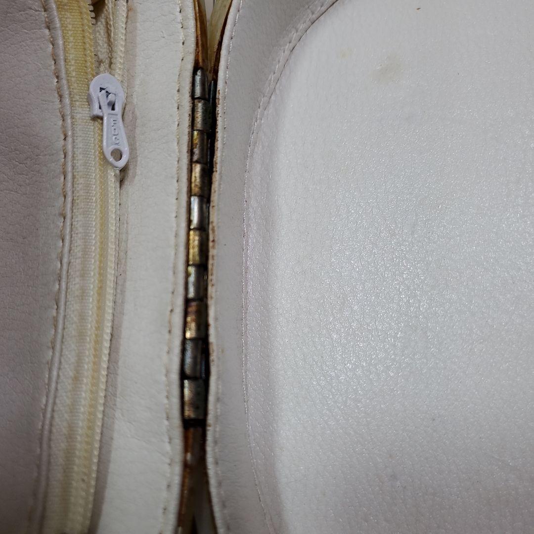 レア✨ヴィンテージ✨白いセルロイドのバッグ✨17.5cmx11cmx高さ13cm