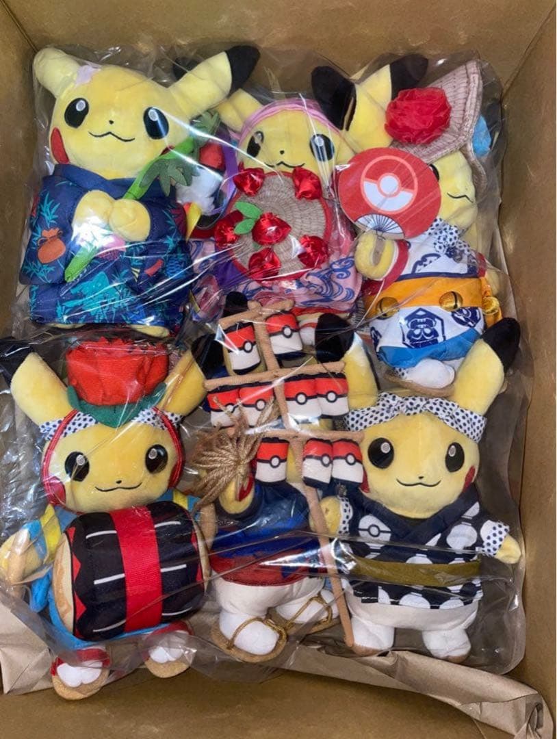 ポケモンセンター お祭りごっこ ピカチュウ ぬいぐるみ 6種 セット