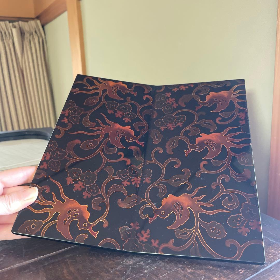 漆器 文箱 龍模様