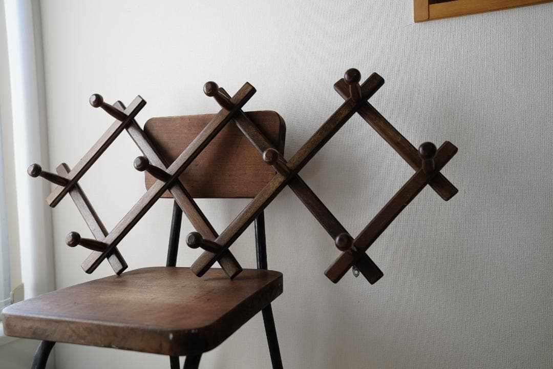 アンティーク　コートラック　ハンガーラック　帽子かけ