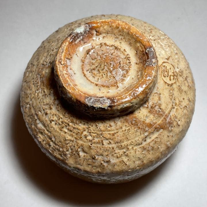 ◆萩焼茶碗 『小野光臣』作 椿秀窯 四方桟共箱 共布 陶歴付き 茶道具◆