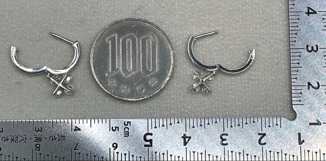 JL186★高級 ダイヤモンド0.6ct プラチナ フープピアス