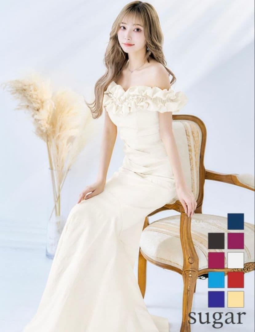 [美品]sugar/オフショル/ロングドレス