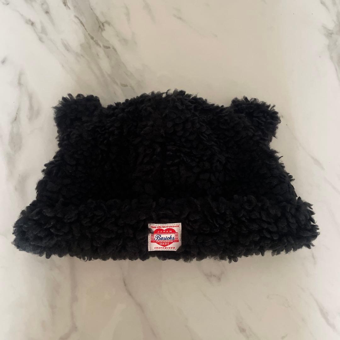 【BASICKS】BEAR BEANIE / BLACK 黒 ベアー