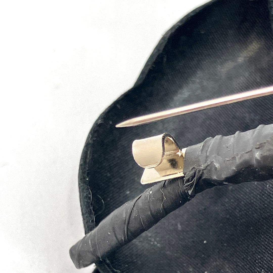 CHANEL カメリア コサージュ ブローチ シャネル レザー ブラック 黒