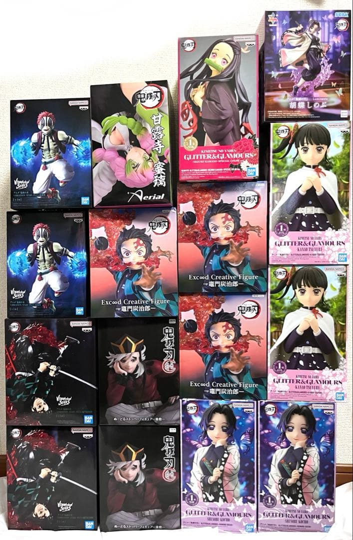 鬼滅の刃 フィギュア 胡蝶 童磨 炭治郎 ねずこ 蜜璃 カナヲ 猗窩座 16点