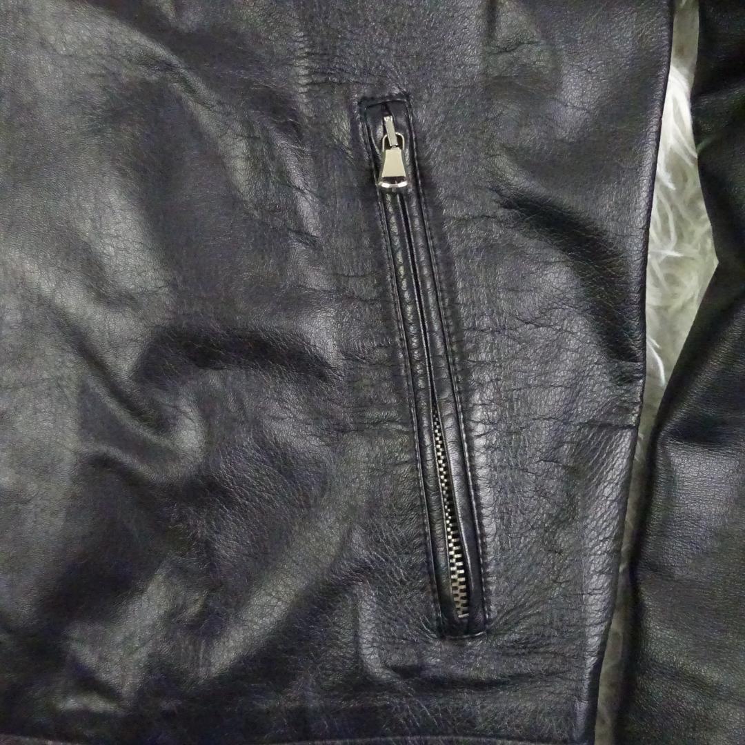 美品　チンクアンタ　ラムレザー　羊革　シングルライダース　レザージャケット　44