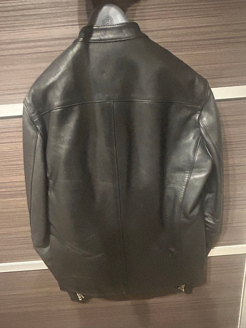 417 ÉDIFICE ブラックレザーシングルライダースジャケット