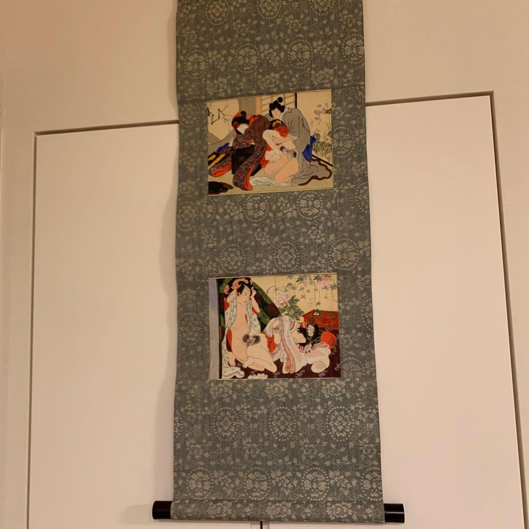 挂軸  春画 纸本