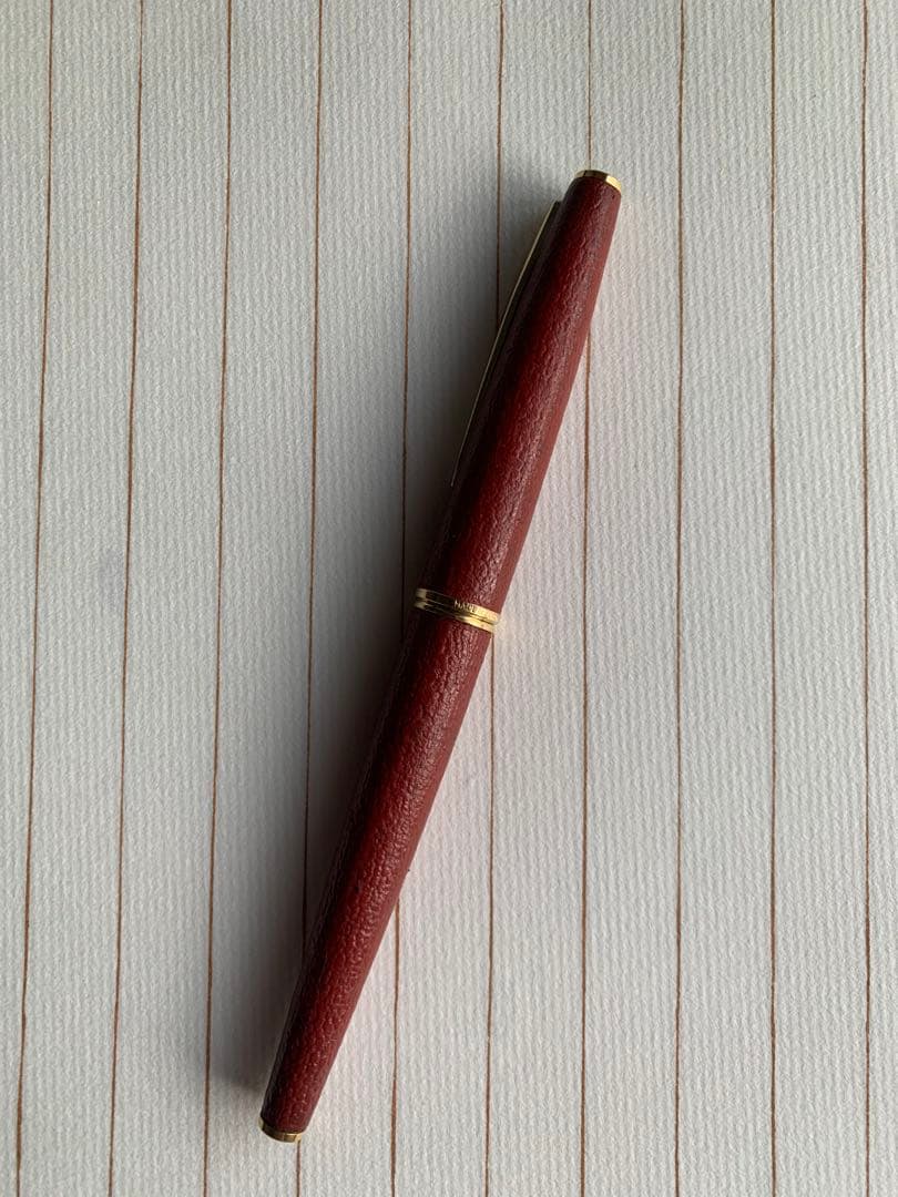 パイロット PILOT 18Kペン先 赤革巻き万年筆