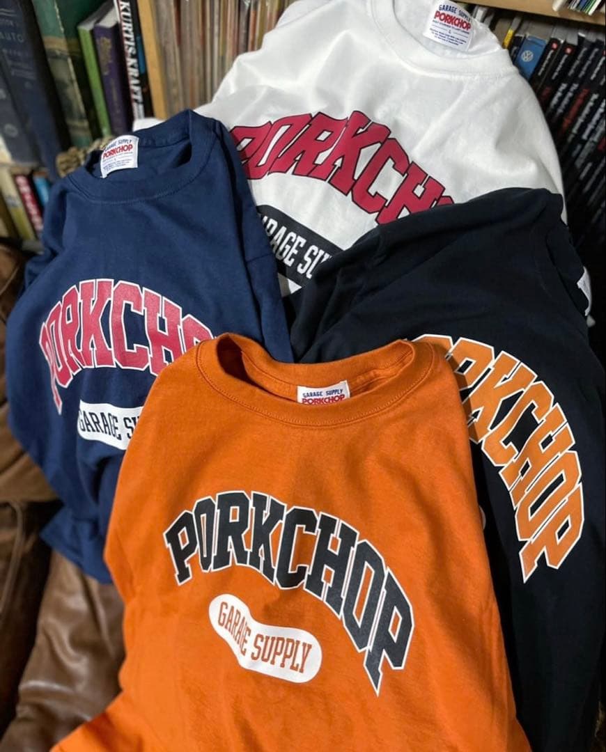 【4点セット】 PORKCHOP ポークチョップ COLLEGE TEE