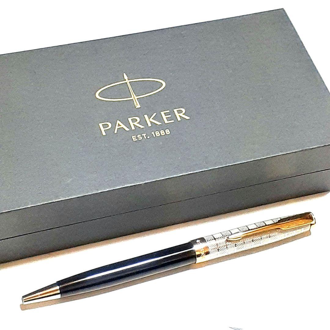 美品 PARKER パーカー ソネットプレミアム メタル&ブラックGTボールペン
