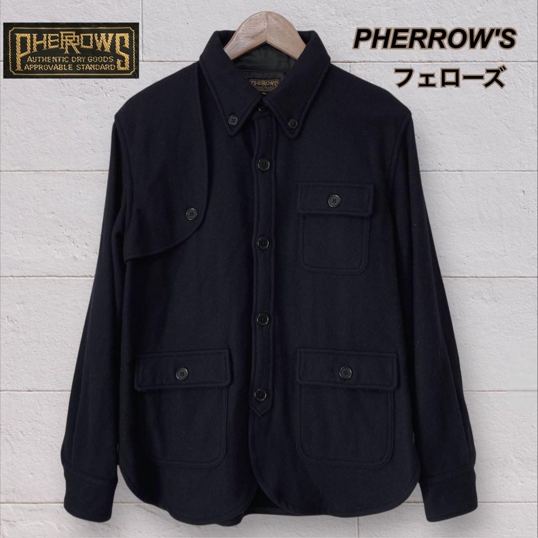 い*ん様 日本製　フェローズ ダークネイビー ウール シャツジャケット CPOジ