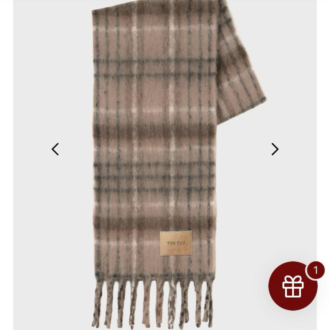 【新品未使用】 thetoe マフラー ブラウン