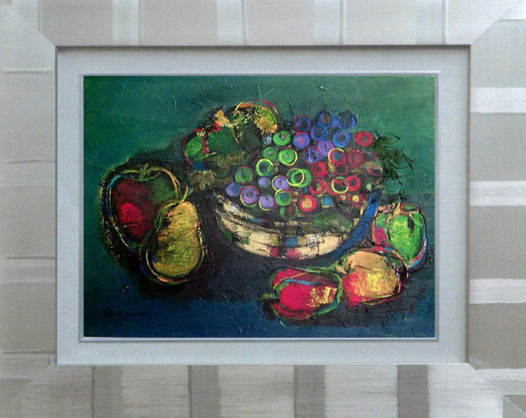 油絵 絵 絵画 インテリア uF6-061304 静物 フルーツ