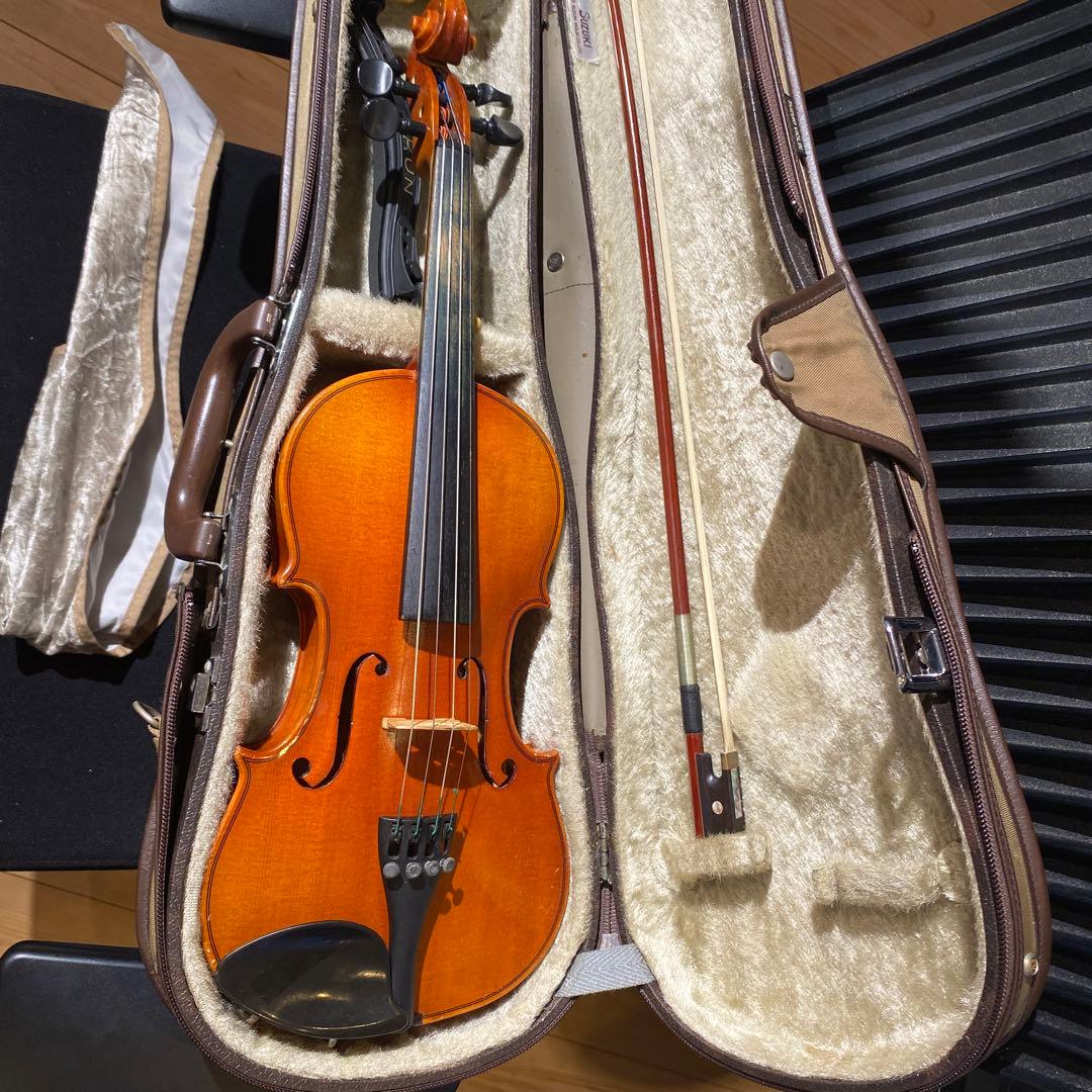 SUZUKI バイオリン 1/2サイズ 弓と肩当て付き 2000年製