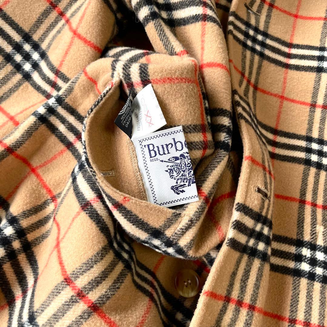 Burberrys バーバリー リバーシブル ロングコート ノバチェック ウール
