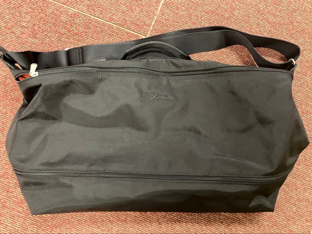 LONGCHAMP ブラック ボストンバッグ